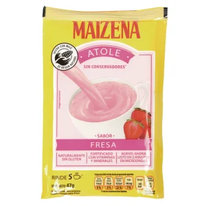 Fécula de Maíz Atole Maizena Fresa 47 Gr