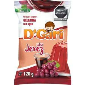 Polvo Para Preparar Gelatina De Agua DGari Jerez 120 Gr