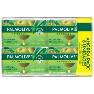 Jabón de tocador Palmolive Naturals sensación humectante Oliva y Aloe 120 G